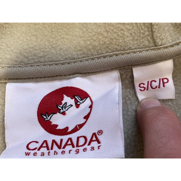 Canada Weatherguard Athletic Jacket Womens Size S/P Beige / Grey Fleece Coat - Picture 9 of 16